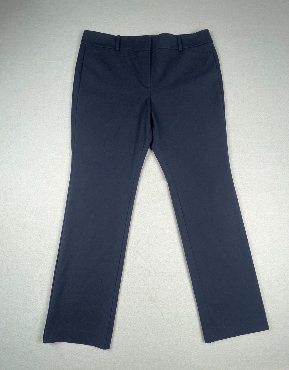 Ann Taylor Womens 14 Navy Dress Pants Stretch Bootcut Trousers 36x30 Career